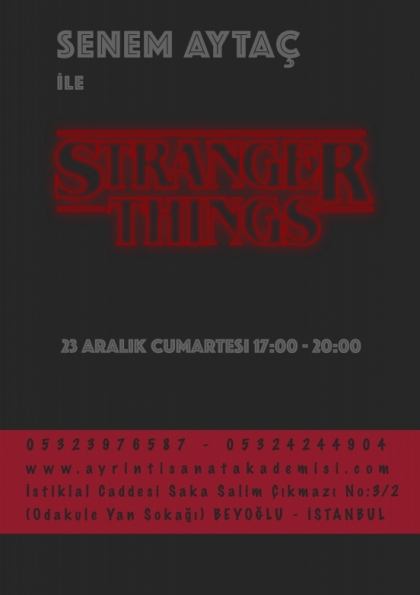 Senem Aytaç ile Stranger Things Okuması Etkinlik Afişi