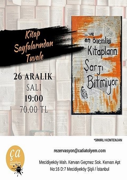 çatıatölyem Kitap Sayfalarından Tuvale Etkinlik Afişi