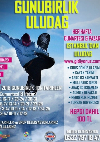 Günübirlik Uludağ Turu Etkinlik Afişi