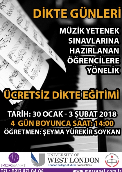 Ücretsiz Dikte Yazım Günleri Etkinlik Afişi