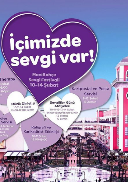 Mavibahçe Sevgi Festivali Etkinlik Afişi