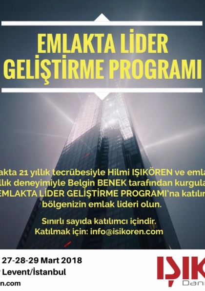 Emlakta Lider Geliştirme Programı Etkinlik Afişi