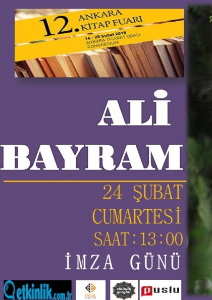 Ali Bayram Ankara Kitap Fuarı İmza Günü Etkinlik Afişi