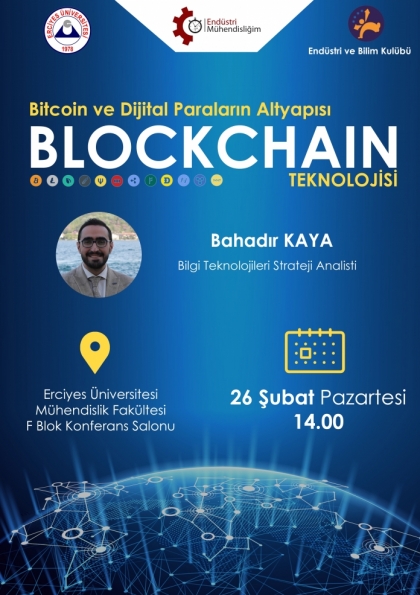 Dijital Paraların Altyapısı BLOCKCHAIN Teknolojisi Etkinlik Afişi