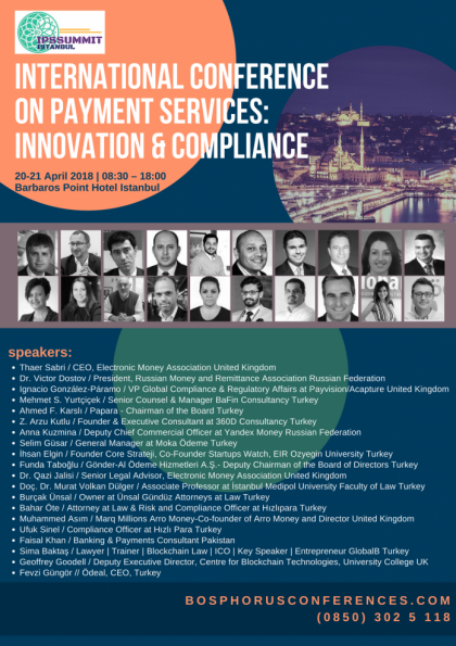 International Conference On Payment Services: Innovation & Compliance / Uluslararası Ödeme Hizmetleri Konferansı: Yenilik ve Uyum Etkinlik Afişi