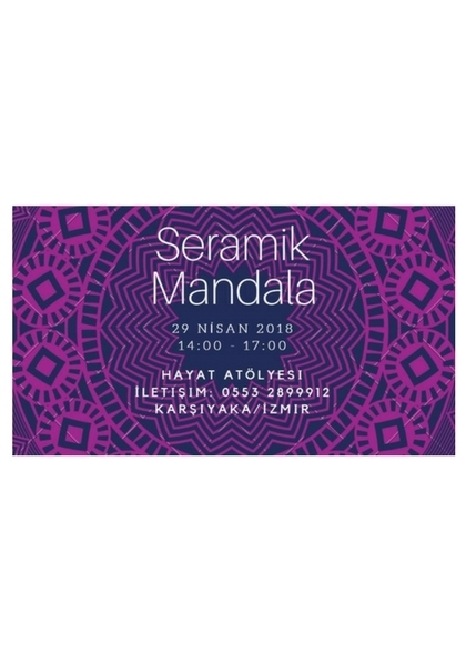 Seramik Mandala Atölyesi Etkinlik Afişi