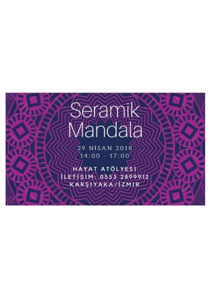 Seramik Mandala Atölyesi Etkinlik Afişi