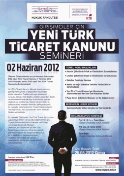 Girişimciler için Yeni Türk Ticaret Kanunu Semineri Etkinlik Afişi