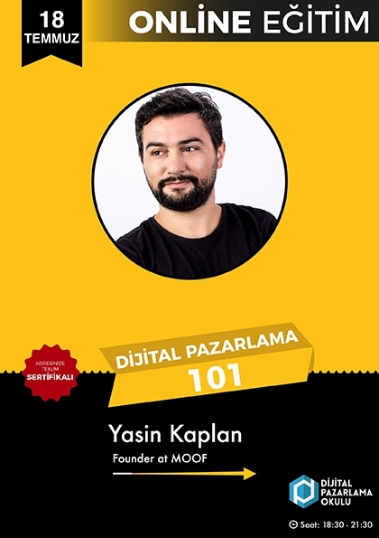 Dijital Pazarlama 101 Online Eğitim Etkinlik Afişi