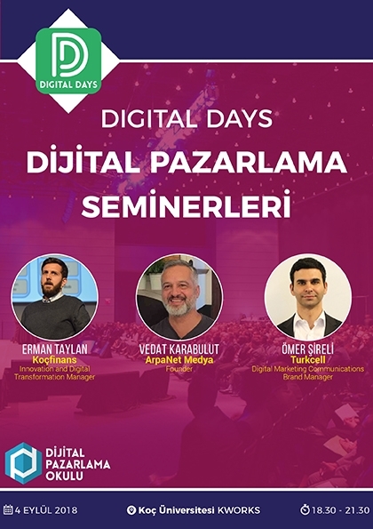 Digital Days - Dijital Pazarlama Seminerleri (ÜCRETSİZ) Etkinlik Afişi