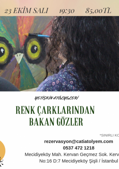 Çatıatölyem Renk Çarkından Bakan Gözler Etkinlik Afişi