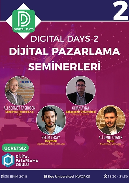 Digital Days 2 - Dijital Pazarlama Seminerleri (ÜCRETSİZ) Etkinlik Afişi