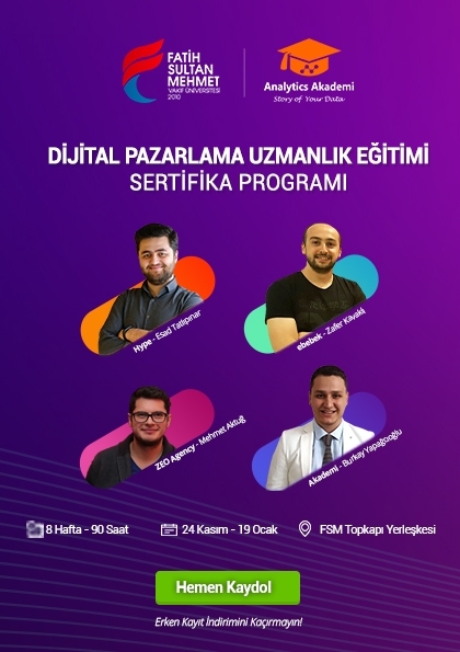 Dijital Pazarlama Eğitimi Sertifika Programı Etkinlik Afişi