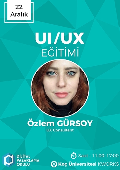 Kullanıcı Deneyimi Tasarımı (UI / UX) Eğitimi Etkinlik Afişi