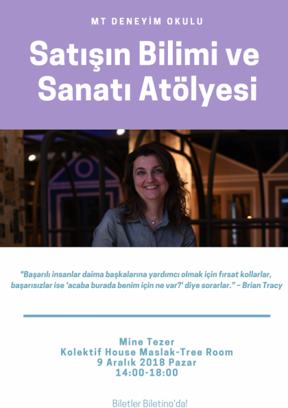 Satışın Bilimi ve Sanatı Atölyesi (ÜCRETLİ bir atölyedir) Etkinlik Afişi