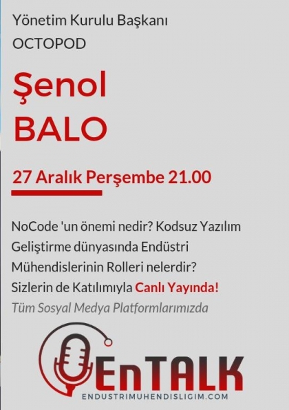 EnTalk - Şenol Balo Etkinlik Afişi