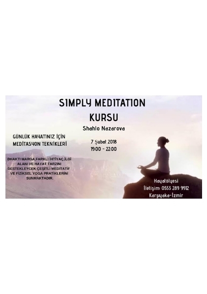 SIMPLY MEDITATION KURSU Etkinlik Afişi