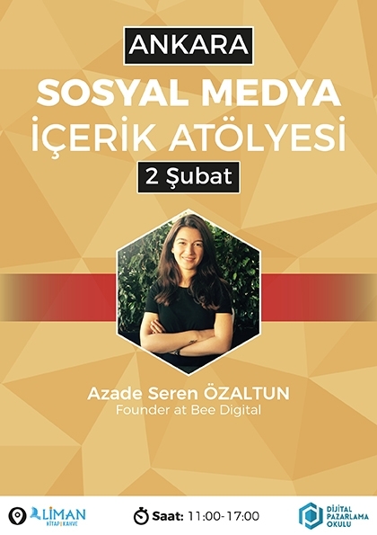 Sosyal Medya İçerik Atölyesi [Ankara] Etkinlik Afişi