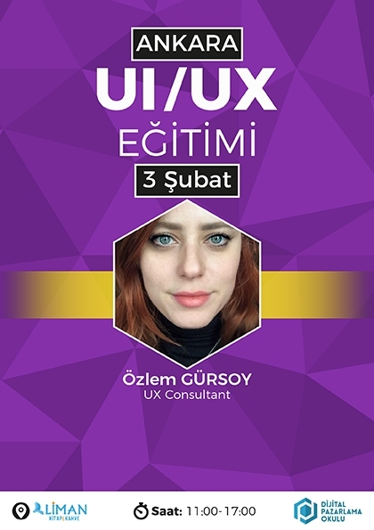 Kullanıcı Deneyimi Tasarımı (UI / UX) Eğitimi [Ankara] Etkinlik Afişi