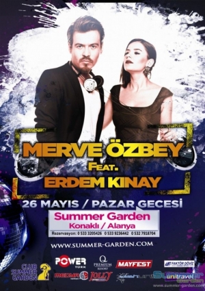 Merve Özbey ft. Erdem Kınay Alanya Konseri Etkinlik Afişi