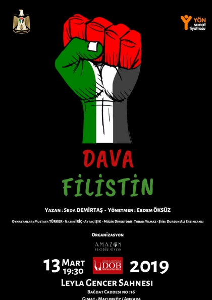 Dava Filistin Tiyatro Oyunu Etkinlik Afişi