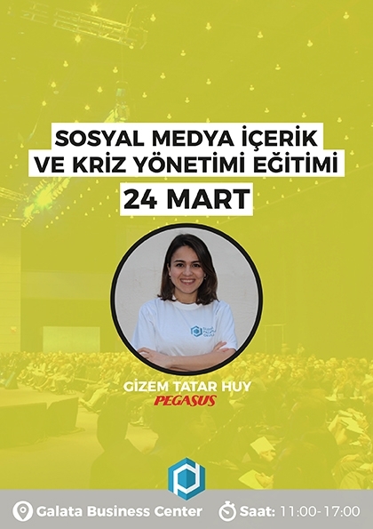 Sosyal Medya İçerik & Kriz Yönetimi Eğitimi Etkinlik Afişi