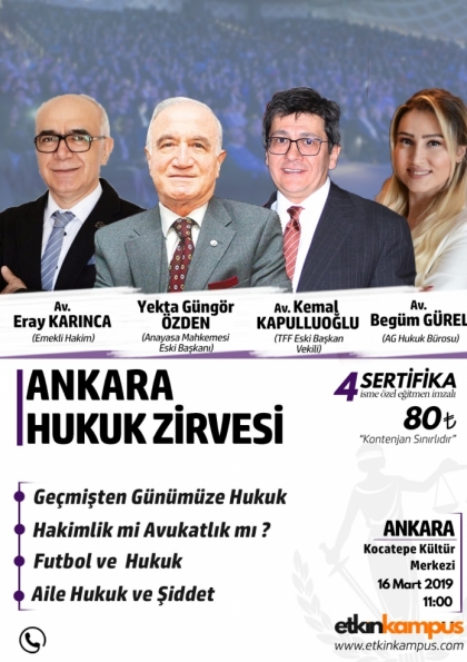 Ankara Hukuk Zirvesi Etkinlik Afişi