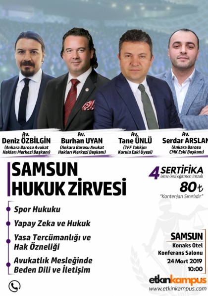 Samsun Hukuk Zirvesi Etkinlik Afişi