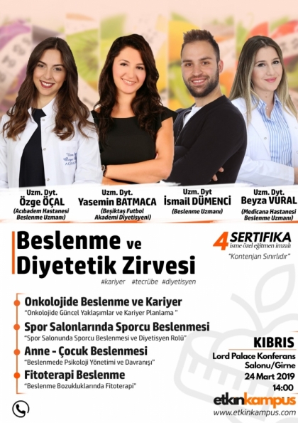 Kıbrıs Beslenme ve Diyetetik Zirvesi Etkinlik Afişi