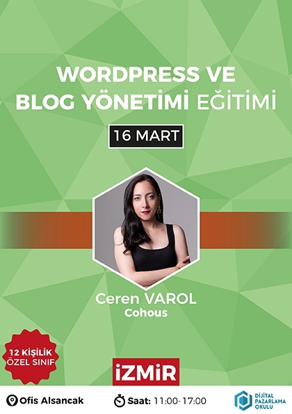 WordPress ve Blog Yönetimi Eğitimi [İzmir] Etkinlik Afişi