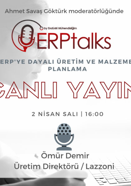 ERPtalks - ERP'ye Dayalı Üretim ve Malzeme Planlama Etkinlik Afişi