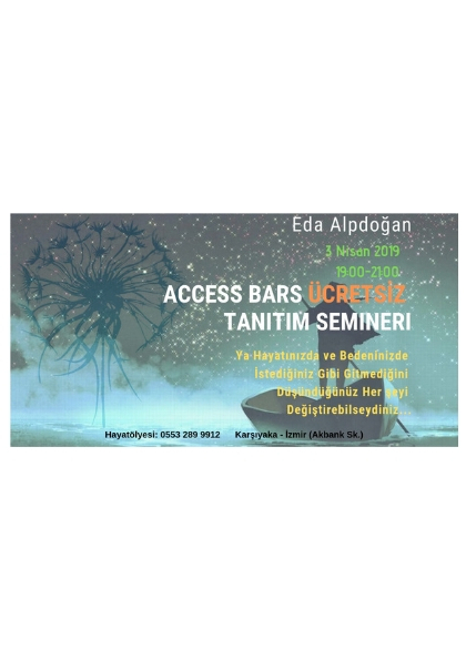 Eda Alpdoğan ile Access Bars ÜCRETSİZ Tanıtım Semineri Etkinlik Afişi