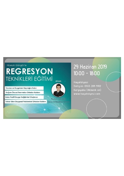 Regresyon Teknikleri Semineri - Hüseyin Güngör Etkinlik Afişi