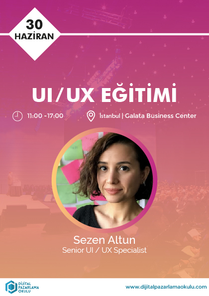 Kullanıcı Deneyimi Tasarımı (UI / UX) Eğitimi Etkinlik Afişi