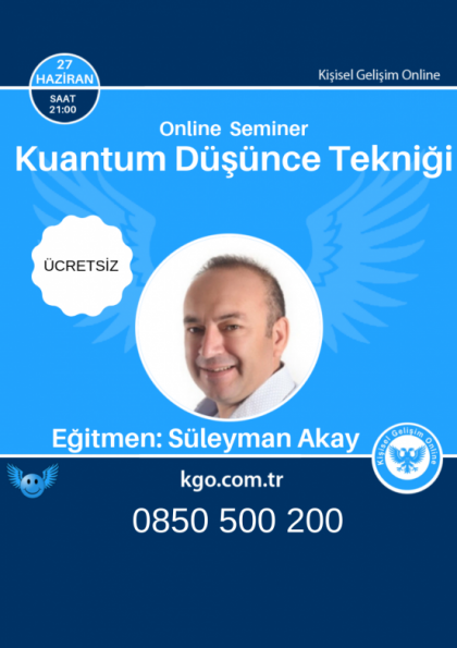 Kuantum Düşünce Tekniği (Online Seminer) Etkinlik Afişi