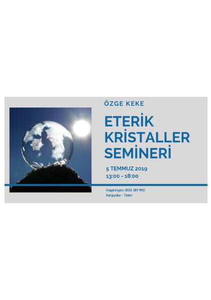 Eterik Kristaller Semineri Etkinlik Afişi