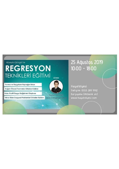 Regresyon Teknikleri Semineri - Hüseyin Güngör Etkinlik Afişi