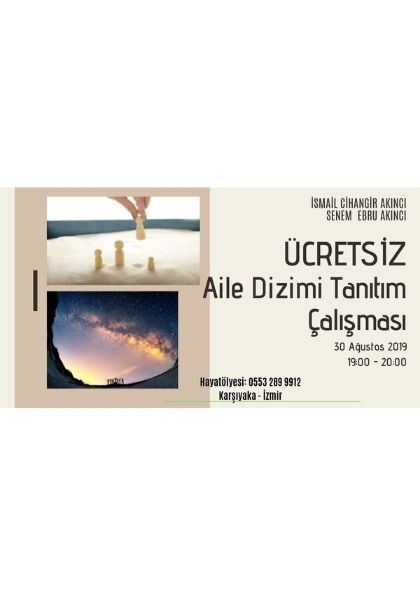 ÜCRETSİZ Aile Dizimi Çalışması Tanıtım Semineri Etkinlik Afişi