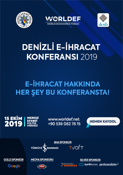 Denizli E-İhracat Konferansı 2019 Etkinlik Afişi