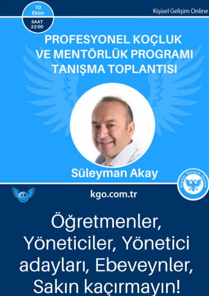 Profesyonel Koçluk ve Mentörlük Programı Tanışma Toplantısı Etkinlik Afişi