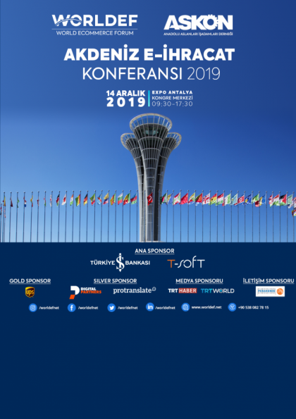 Akdeniz E-İhracat Konferansı 2019 Etkinlik Afişi