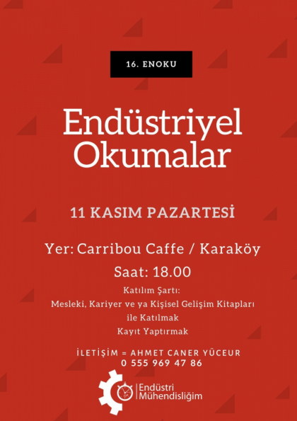 Endüstriyel Okumalar (ENOKU) 16 - İstanbul Etkinlik Afişi