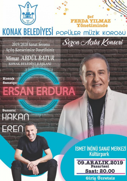 Konak Belediyesi Popüler Müzik Korosu Sezon Açılış Konseri Etkinlik Afişi