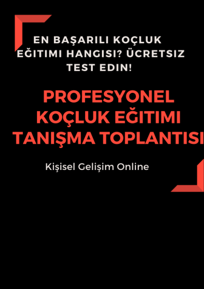 Profesyonel Koçluk Eğitimi Tanışma Toplantısı Etkinlik Afişi