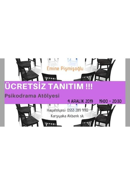 ÜCRETSİZ Tanıtım Psikodrama Atölyesi Etkinlik Afişi