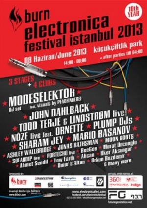 Burn Electronica Festival İstanbul 2013 Etkinlik Afişi