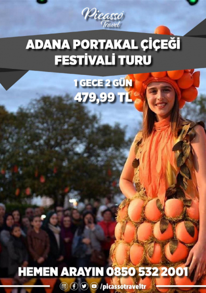 Adana Portakal Çiçeği Festivali Turu Etkinlik Afişi