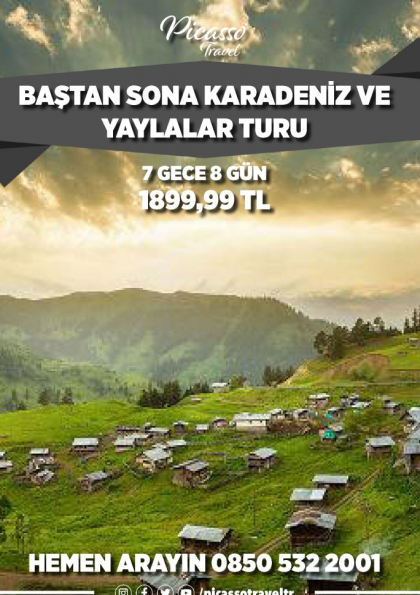 BAŞTAN SONA KARADENİZ VE YAYLALAR TURU Etkinlik Afişi