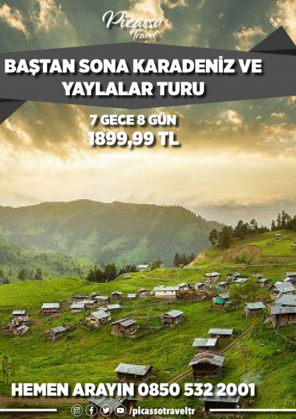 BAŞTAN SONA KARADENİZ VE YAYLALAR TURU Etkinlik Afişi