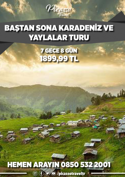 BAŞTAN SONA KARADENİZ VE YAYLALAR TURU Etkinlik Afişi